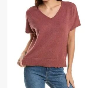 Bobeau dolman Rust V-Neck‎ Sweater medium